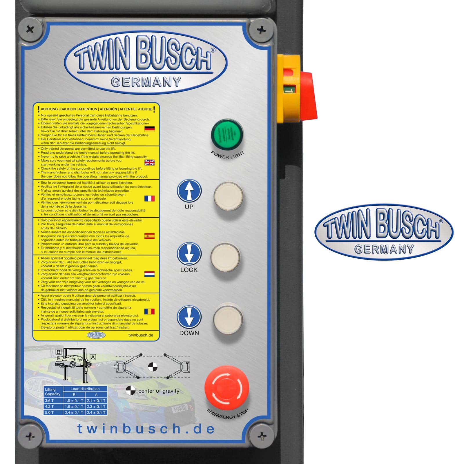 TWINBUSCH TW236PEB39 Çift Sütunlu Lift – görsel 3